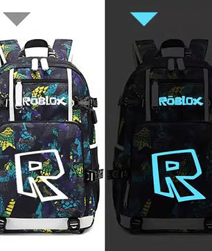 Roblox Backpack Student Schoolbag Computer Bag Gift for Girls Kids Boys - Lusy Store LLC