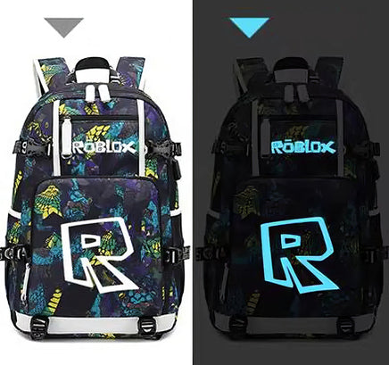 Roblox Backpack Student Schoolbag Computer Bag Gift for Girls Kids Boys - Lusy Store LLC