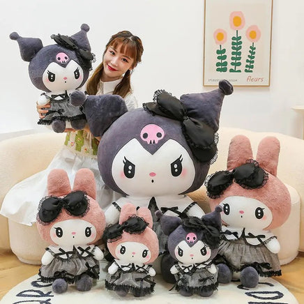 Sanrio Black Kuromi My Melody Plush Dolls - Lusy Store LLC