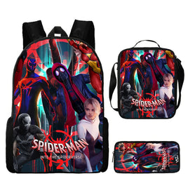 Spiderman Backpack Three Piece Set for Boys Elementary School Students Cartoon Backpack - Lusy Store LLC