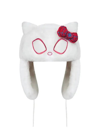 Spiderman & Gwen Stacy x Hello Kitty Fluffy Ushanka Hat - Lusy Store LLC