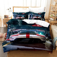 Sports Car Duvet Cover Set Luxury High Quality Bedding Double Queen King Bedclothes Boys Home Textile - Lusy Store LLC