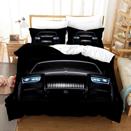 Sports Car Duvet Cover Set Luxury High Quality Bedding Double Queen King Bedclothes Boys Home Textile - Lusy Store LLC