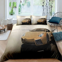 Sports Car Duvet Cover Set Luxury High Quality Bedding Double Queen King Bedclothes Boys Home Textile - Lusy Store LLC