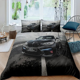 Sports Car Duvet Cover Set Luxury High Quality Bedding Double Queen King Bedclothes Boys Home Textile - Lusy Store LLC