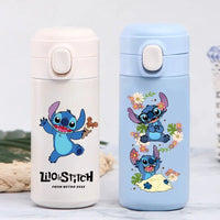 Stitch 420ml Thermal Cup Sports Water Bottle Kids Portable Large Capacity Outdoor Stainless Steel - Lusy Store LLC