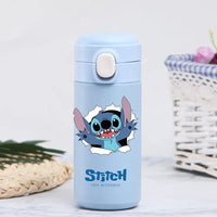 Stitch 420ml Thermal Cup Sports Water Bottle Kids Portable Large Capacity Outdoor Stainless Steel - Lusy Store LLC