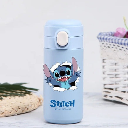 Stitch 420ml Thermal Cup Sports Water Bottle Kids Portable Large Capacity Outdoor Stainless Steel - Lusy Store LLC