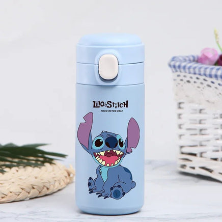 Stitch 420ml Thermal Cup Sports Water Bottle Kids Portable Large Capacity Outdoor Stainless Steel - Lusy Store LLC