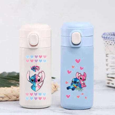 Stitch 420ml Thermal Cup Sports Water Bottle Kids Portable Large Capacity Outdoor Stainless Steel - Lusy Store LLC