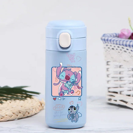 Stitch 420ml Thermal Cup Sports Water Bottle Kids Portable Large Capacity Outdoor Stainless Steel - Lusy Store LLC