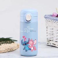 Stitch 420ml Thermal Cup Sports Water Bottle Kids Portable Large Capacity Outdoor Stainless Steel - Lusy Store LLC