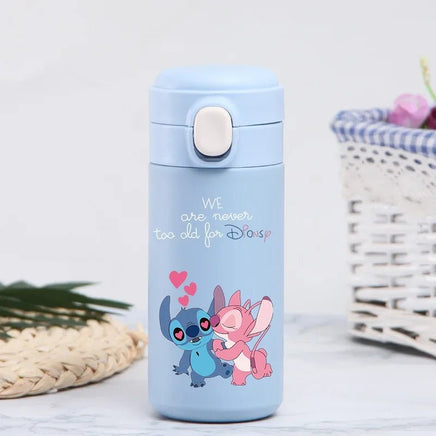 Stitch 420ml Thermal Cup Sports Water Bottle Kids Portable Large Capacity Outdoor Stainless Steel - Lusy Store LLC