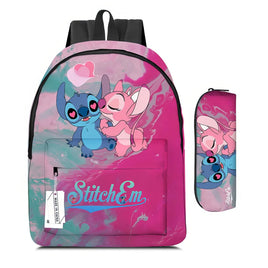 Stitch Backpack Primary and Secondary School Students Cartoon Cute School Bag - Lusy Store LLC