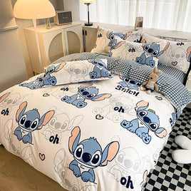 Stitch Bedding Set Cartoon Duvet Cover Bed Sets Queen King Full Size for Children Gifts Bedroom Decoration - Lusy Store LLC