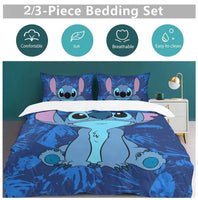 Stitch Bedding Sets Cute Anime Cartoon Duvet Cover Soft Bedroom Decor Gifts for Boys Girls Teens - Lusy Store LLC