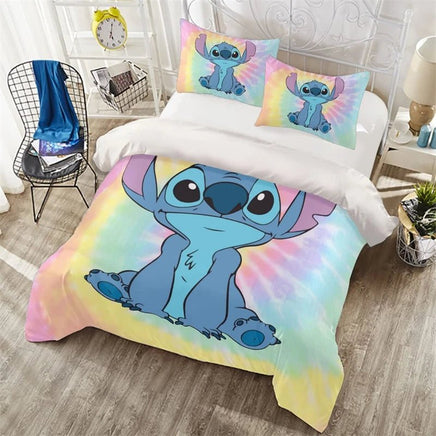 Stitch Bedding Sets Cute Anime Cartoon Duvet Cover Soft Bedroom Decor Gifts for Boys Girls Teens - Lusy Store LLC