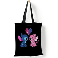 Stitch Canvas Shoulder Bag - Lilo & Stitch Anime Large Capacity Tote Bag for Women - Lusy Store LLC