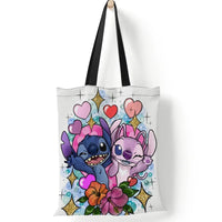 Stitch Canvas Shoulder Bag - Lilo & Stitch Anime Large Capacity Tote Bag for Women - Lusy Store LLC