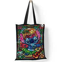 Stitch Canvas Shoulder Bag - Lilo & Stitch Anime Large Capacity Tote Bag for Women - Lusy Store LLC