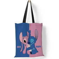 Stitch Canvas Shoulder Bag - Lilo & Stitch Anime Large Capacity Tote Bag for Women - Lusy Store LLC