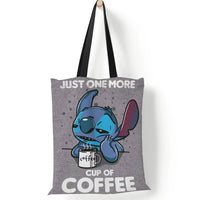 Stitch Canvas Shoulder Bag - Lilo & Stitch Anime Large Capacity Tote Bag for Women - Lusy Store LLC