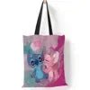 Stitch Canvas Shoulder Bag - Lilo & Stitch Anime Large Capacity Tote Bag for Women - Lusy Store LLC