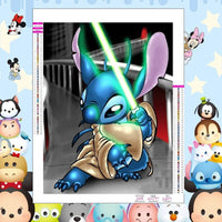 Stitch Diamond Painting Kit - Cute Lilo And Stitch Cartoon Design Full Drill Cross Stitch Mosaic - Lusy Store LLC