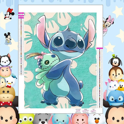 Stitch Diamond Painting Kit - Cute Lilo And Stitch Cartoon Design Full Drill Cross Stitch Mosaic - Lusy Store LLC