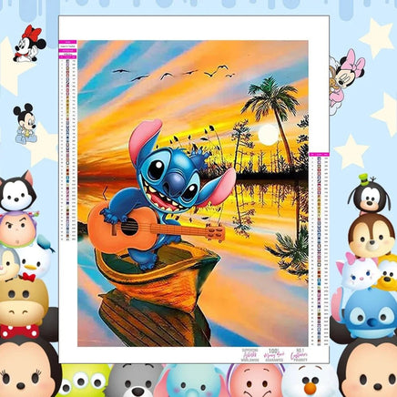 Stitch Diamond Painting Kit - Cute Lilo And Stitch Cartoon Design Full Drill Cross Stitch Mosaic - Lusy Store LLC