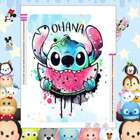 Stitch Diamond Painting Kit - Cute Lilo And Stitch Cartoon Design Full Drill Cross Stitch Mosaic - Lusy Store LLC