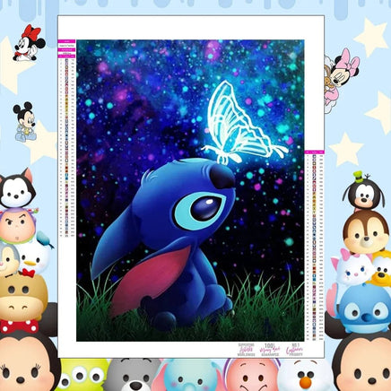 Stitch Diamond Painting Kit - Cute Lilo And Stitch Cartoon Design Full Drill Cross Stitch Mosaic - Lusy Store LLC