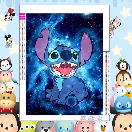 Stitch Diamond Painting Kit - Cute Lilo And Stitch Cartoon Design Full Drill Cross Stitch Mosaic - Lusy Store LLC