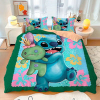 Stitch Duvet Cover Bedding Set Cute Cartoon Anime with Pillowcase Soft Microfiber - Lusy Store LLC