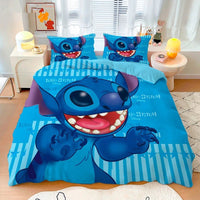 Stitch Duvet Cover Bedding Set Cute Cartoon Anime with Pillowcase Soft Microfiber - Lusy Store LLC