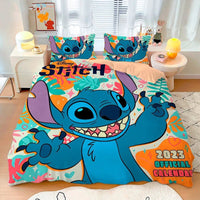 Stitch Duvet Cover Bedding Set Cute Cartoon Anime with Pillowcase Soft Microfiber - Lusy Store LLC