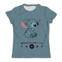 Stitch Graphic Children's T - Shirt - Girls/Boys Short - Sleeved Summer Casual Tee - Lusy Store LLC