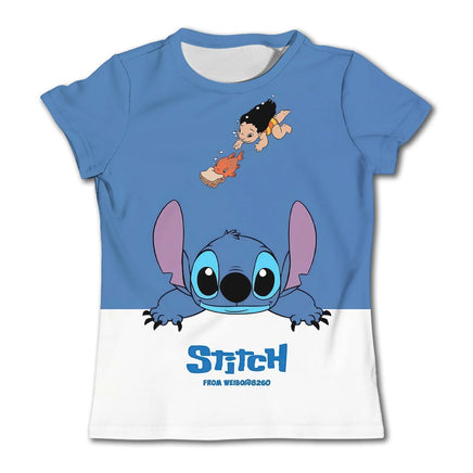 Stitch Graphic Children's T - Shirt - Girls/Boys Short - Sleeved Summer Casual Tee - Lusy Store LLC