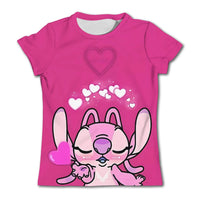 Stitch Graphic Children's T - Shirt - Girls/Boys Short - Sleeved Summer Casual Tee - Lusy Store LLC