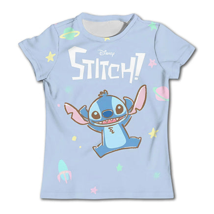 Stitch Graphic Children's T - Shirt - Girls/Boys Short - Sleeved Summer Casual Tee - Lusy Store LLC