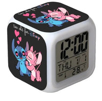 Stitch LED Color Alarm Clock - Growth Changing Numbers - Stitch Cartoon Character Toy - Lusy Store LLC