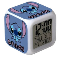 Stitch LED Color Alarm Clock - Growth Changing Numbers - Stitch Cartoon Character Toy - Lusy Store LLC