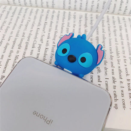 Stitch Mickey Cartoon Charger Cable Protector - iPhone USB Data Line Head Protection Cover - Lusy Store LLC