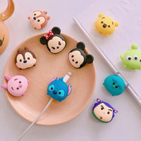 Stitch Mickey Cartoon Charger Cable Protector - iPhone USB Data Line Head Protection Cover - Lusy Store LLC