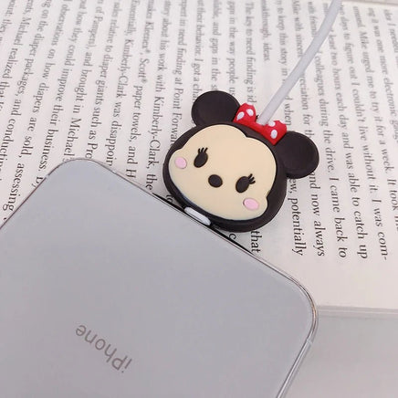 Stitch Mickey Cartoon Charger Cable Protector - iPhone USB Data Line Head Protection Cover - Lusy Store LLC