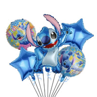 Stitch Series Children's Birthday Party Balloon Set with Cartoon Theme Decorations - Lusy Store LLC