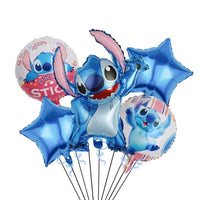 Stitch Series Children's Birthday Party Balloon Set with Cartoon Theme Decorations - Lusy Store LLC