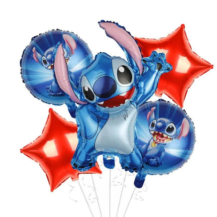 Stitch Series Children's Birthday Party Balloon Set with Cartoon Theme Decorations - Lusy Store LLC