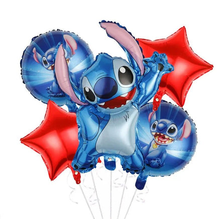 Stitch Series Children's Birthday Party Balloon Set with Cartoon Theme Decorations - Lusy Store LLC