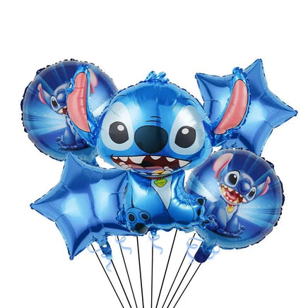 Stitch Series Children's Birthday Party Balloon Set with Cartoon Theme Decorations - Lusy Store LLC